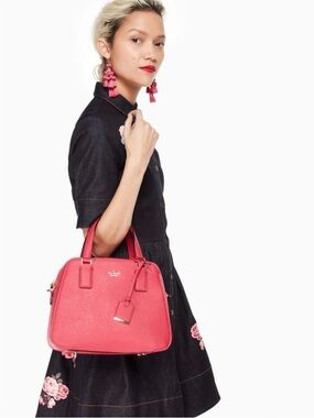 Kate Spade Cameron Street satchel, saffiano leather red designer handbag